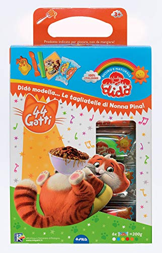 DIDO' Giocacrea Tagliatelle 44 Gatti Cats Pasta Modellabile, Colore Assortiti, 360900