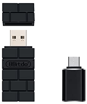 Mcbazel Wireless 8 Bit USB Adapter 2 with OTG Adapter Accessory Compatible with Nintendo Switch 2/OLED Switch/NS Switch/PS5/PS4/PC/Raspberry Pi