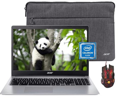 acer 15.6-inch Chromebook Laptop for Student and Business - HD Display, Intel Celeron N4020 Dual-Core Processor (up to 2.8GHz), 4GB DDR4 RAM, 64GB eMMC, Webcam, WiFi, 12 Hrs Battery Life, Chrome OS