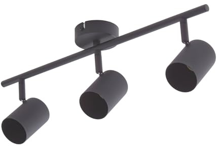 Lindby Foco Jorell (Moderno) en Negro hecho de Metal (3 llamas, GU10) foco empotrado lámpara techo pared