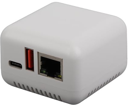 Serveur d'impression USB, LAN Print Share Server Plug and Play 100-240 V compact pour ordinateur Android (prise américaine 100 à 240 V)