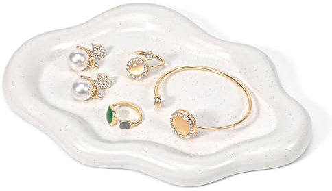 Szaboviktoria Vassoio Portaoggetti in Ceramica,Vassoio Decorativo,Vassoio Portagioielli,Vassoio Gioielli