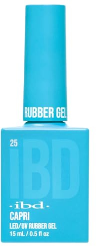 IBD Rubber Gel - Capri - 15 ml - Made in USA - Premium Nail Polish for Durable, Natural Manicure and Smooth Nails - LED/UV Varnish