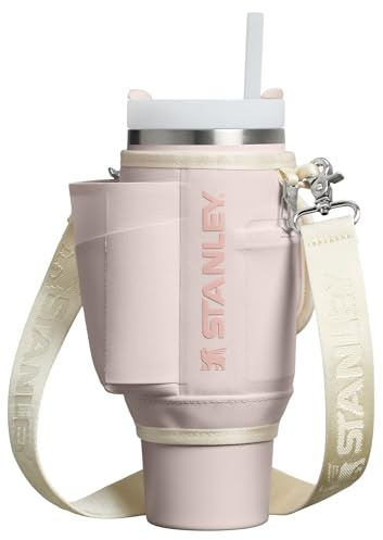 STANLEY All Day Quencher Carry All for 30 oz Tumbler with Handle | Crossbody Bag with Phone Holder Pocket, Card Sleeve & Detachable Strap | Water Bottle Carrier Bag | BPA-Free | Rose Quartz