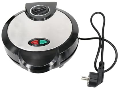 Ciieeo Macchina Elettrica per Pancake e Coni Gelato Antiaderente in Acciaio Piastra per Crepes e Omelette Facile da Pulire con Rivestimento Non Stick per Cucina Domestica e