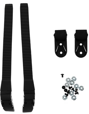 Abaodam 2 Ensembles Sangles pour Chaussures de Patinage à roulettes Réglables et Durables Accessoires avec Vis pour Rollers et Patins Adultes Lot de Noir