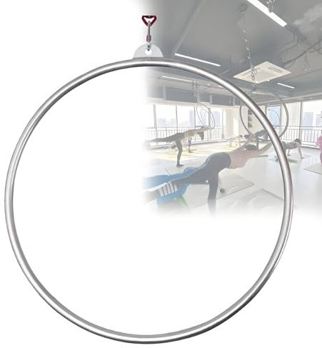 Cerchio aereo per yoga, acrobazia e ginnastica, 90 cm, resistenza testata per sicurezza e durata