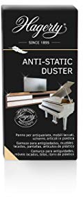 Hagerty Anti Static Duster Mikrofasertuch, antistatischer Effekt, Reinigung und Pflege empfindlicher Oberflächen, 100% Baumwolle, glänzende Oberfläche, 36 x 55 cm, Schwarz (A118022)