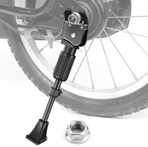 SEISSO Bike Kickstand for Kids Bike 12 14 16 18 20 inch Wheel, Adjustable Rear Mount Bicycle Kickstands, Universal Child Kick Stand for 12-20 Wheel (Kickstand for 12 14 16 18 20 inch Kids Bike)
