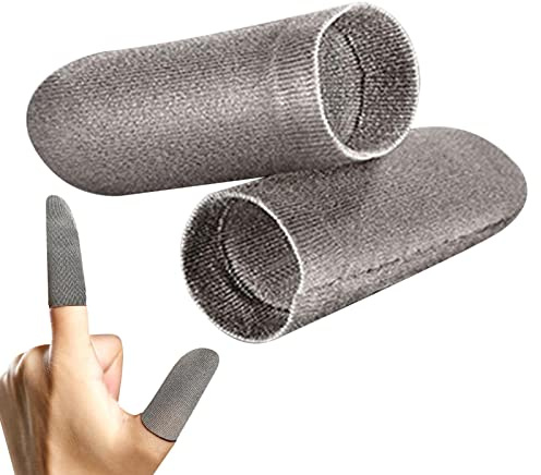 Släta fingerskydd, Game Finger Sleeve, Slitstarkt Finger Game Protectors med 0,3 mm Fiber, Anti-Svett Finger Handskar Med Tvättbart tyg, Precision Gamng Sleeves För Mobiltelefoner Tabletter