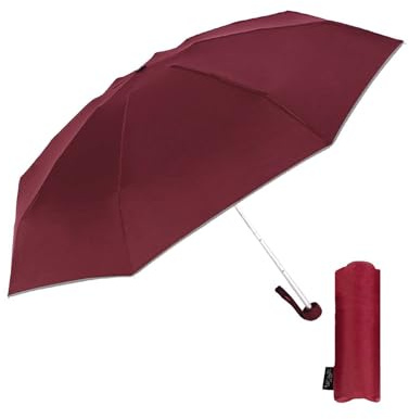 HW CASA Mini Ombrello Pieghevole Tascabile - Piccolo, Ultraleggero, Portatile - Solo 18 Centimetri - Ideale per Borsa e Stagione delle Piogge - Per Donna