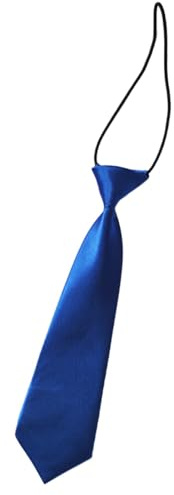 VilaGi Kids Tie, Pre-Tied Kids Necktie, Boys Ties Neckties Adjustable Blue Elastic Neck Ties for Boys Girls Child for Formal Wear Wedding Prom Graduation School Uniforms,29cm