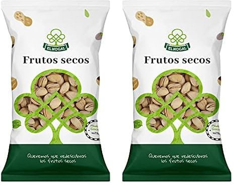 El Nogal Frutos Secos Pistacho Salado Bolsa, 250 G (Paquete de 2)