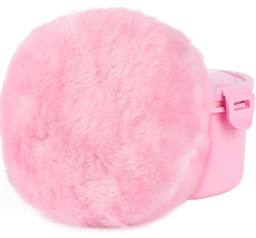 WSYUB Puff de polvo corporal, soplo de polvo para polvo corporal, 6 pulgadas, extra grande, terciopelo ultra suave y esponjoso, color rosa