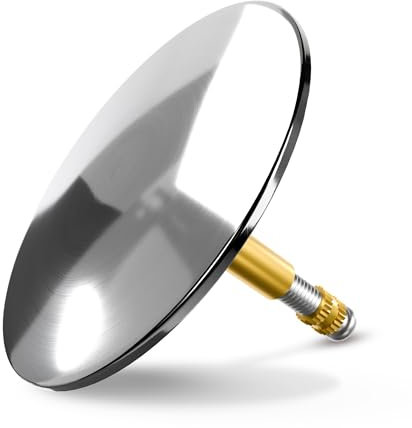 Minismus Bouchon de Baignoire 72 mm - Bouchon Baignoire avec vis réglable - Bonde Baignoire Joint Étanche à l'eau - Bouchon Baignoire à Hauteur Réglable