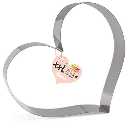 ScrapCooking 1980 moule-découpoir XXL Cuore, Acciaio Inossidabile, Acciaio Inox, 27 x 24 x 5 cm