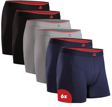DANISH ENDURANCE Bambukalsonger för herr, med eller utan gylf, 6 & 10-pack | Bambukalsonger för herr, Mjuka och luftiga, fuktavvisande och luktreducerande, för vardag och träning, med eller utan gylf