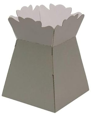 Floralcraft Grey Hand-Tied Vase Florist Bouquet Box, Presentation/Transporter Box/Flower Plant Aqua Boxes, (Pack of 10)