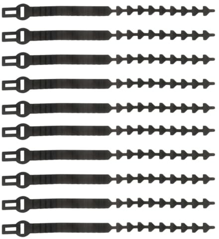 jojofuny 10 pièces Attaches Arbres Caoutchouc Réglables Sangles de Jardin Durables et Réutilisables pour Soutien des Plantes et Arbres Fruitiers
