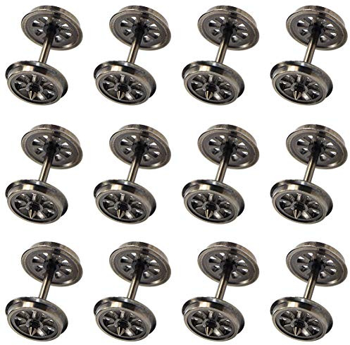 Evemodel H0 DC HP1487 Lot de 12 roues en métal pour modélisme de train 36