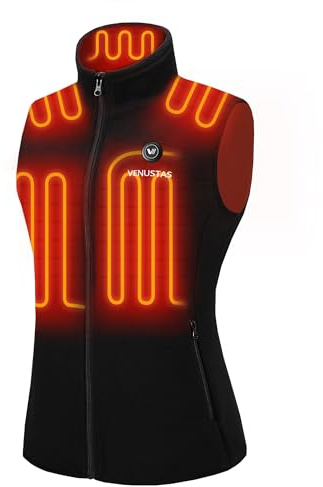 Venustas Women's Fleece Heated Vest with Battery, Lightweight Electric Heated Coat