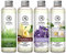 Raumduft Diffuser Nachfüller Lemongrass & Lavendel & Jasmin & Vanille - 4x200ml - Nachfüller Set für Duftdiffusor - Reed Diffuser Refill - Raumbeduftung - Zimmerduft - Diffuser Nachfüllen - Raumluft