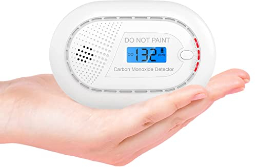 CPVAN Kohlenmonoxid Melder Vernetzt 10 Jahre Batterie, CO Melder mit Digitaler LCD-Anzeige, Geprüft CO Warner für Kamin, EN 50291, Funktioniert mit CPVAN Rauchmelder Vernetzt, 1er Set