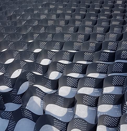 HaGa Geogitter - 6,5m x 2,5m (16,25m²) | Höhe 10cm | Bodenverstärkung - Kiesgitter für stabilen Boden im Garten, Hof, Auffahrten und mehr | Wabengitter | Bodengitter