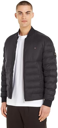 Tommy Hilfiger Bomber da uomo per la transizione, Nero (Nero), S