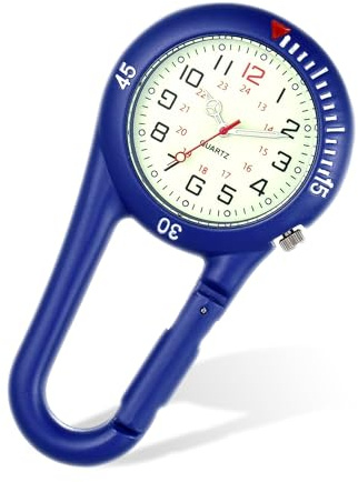 uinnossvc Fob Watch Carabiner Carabiner Watch Nurses Fob Watch Carabiner Nurses Clip Watch Clip-On Carabiner Fob Watches for Workers Clip On for Outdoor Climbing Activities