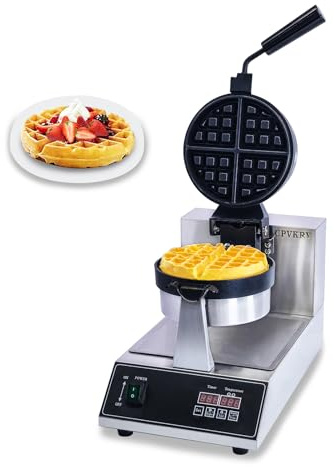 CPVKRY - Macchina per waffle del Belgio, professionale, digitale, antiaderente, inossidabile, 110 V