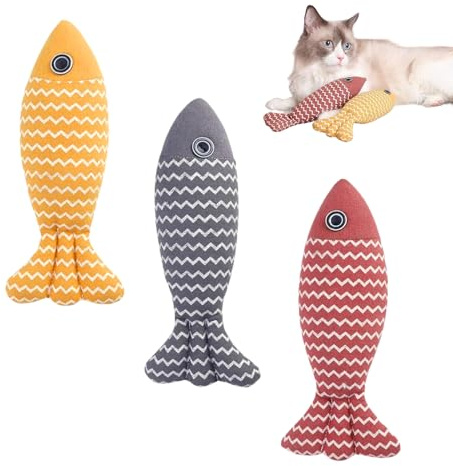 3pcs Pet Toys Peces Juguetes en Forma de Pez Suministros para Mascotas Juguetes de Hierba Gato Juguete Interior Juguete para Gatos Juguetes para Mascotas Mascotas Mascotas Accesorios para Mascotas