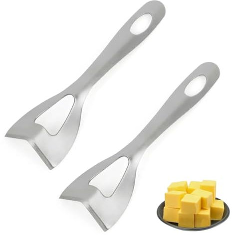 PRAOFRT 2 Pezzi Coltello pane Affetta tartufo Taglia formaggio Grattugia formaggio Affetta tartufi Coltelli da Formaggio Mini Copenhagen Per ogni tipo di formaggio/Acciaio inossidabile