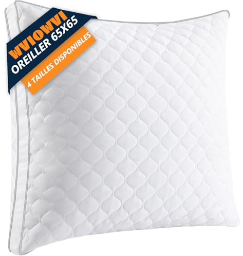 WVIOWVI Kopfkissen 65x65 Allergiker, Komfort Kissen 65x65 Mikrofaser, Hautfreundlich Atmungsaktiv Pillow für Bettkissen Sofa, Seitenschläfer, Rücken Bauchschläfer, Zuverlässiger Halt Ohne Verformung