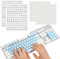 128PCS Long Nail Keyboard Cover, Raised Keyboard Sticker for Long Nails Laptop with Tweezers Adhesive Silicone Keycap Pad with DIY Letter Decals for Mice Calculator Device and Gaming
