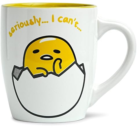 Silver Buffalo Gudetama Seriously I Can't 25oz Jumbo Curved Ceramic Mug