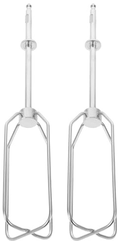 NUOBESTY Lot de 2 fouets pour mixeur manuel de cuisine, pièces de rechange pour mixeur turbo en acier inoxydable, tige en acier inoxydable, tête de fouet pour mousseur à lait, cuisine, gâteau fait