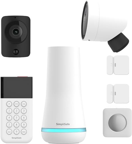 SimpliSafe Wireless Home Security Systems & Alarm System | Wireless Outdoor Security Camera, Entry Sensor, PIR Motion Detectors & Home Security Camera Indoor - Optional Subscription (3rd Gen)