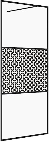 vidaXL Duschwand für Begehbare Dusche mit Klarem ESG Glas Duschtrennwand Duschabtrennung Dusche Duschkabine Aluminium 90x195cm Schwarz