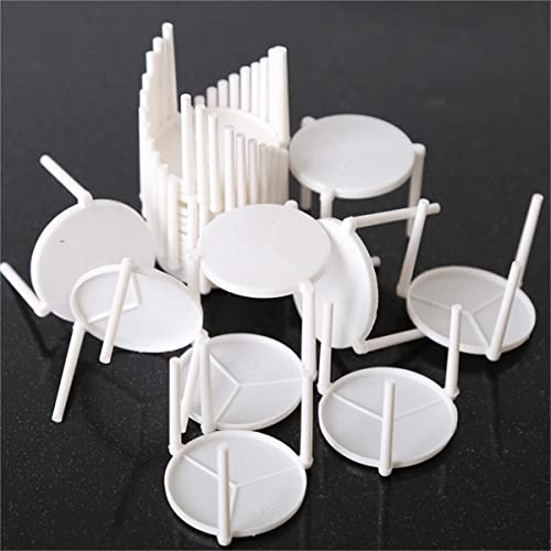 JIMCOM 200Pcs Pizza Saver, Saver Stand Pizza Box Stacks White Plastic Tripod Pizza Saver Stand for Restaurant Container, Catering Boxes & Food Take out Service
