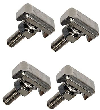 4 Pcs Battery Cable Terminal Connectors Fastener T-Bolt Replace Top Post Kit Positive and Negative for Most Car Models