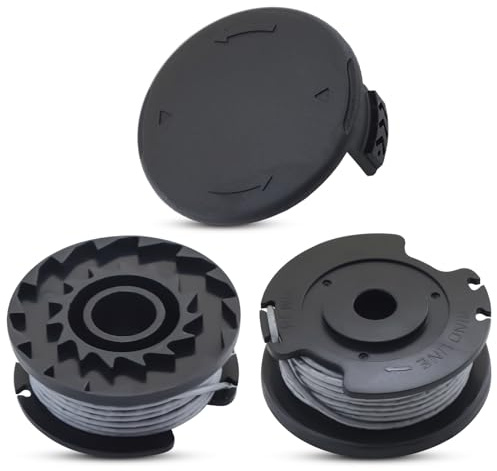 Mtanlo Bobinas y alambre de repuesto para desbrozadora Bosch Art 23 SL 26 S 2300, Bobinas F016800569/ F016800385 con tapa de bobina de repuesto F016F04557(3 piezas)