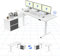 FLEXISPOT Höhenverstellbarer Schreibtisch elektrisch höhenverstellbar, L-förmig mit Schubladen&Stauraum umkehrbar, ergonomischer Steh-Sitz Tisch 160 x 70 cm weiß
