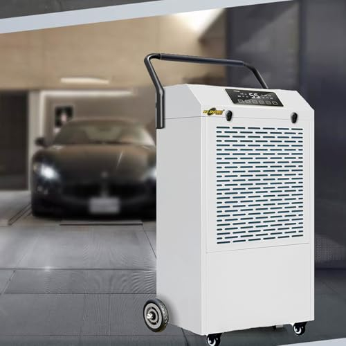 Deshumidificador Industrial De 60 litros para Viviendas Medianas Y Grandes - Control De La Humedad Durante Todo El AñO Y Aire Limpio A TravéS De Filtros,Black