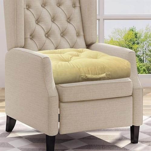 Roseley Tan Armchair Booster Seat 50cm Large Seating Cushion For Armchair Sofa Floor Square Seat Pad Firm Support Faux Suede Cover Post Operative/Pregnancy Support