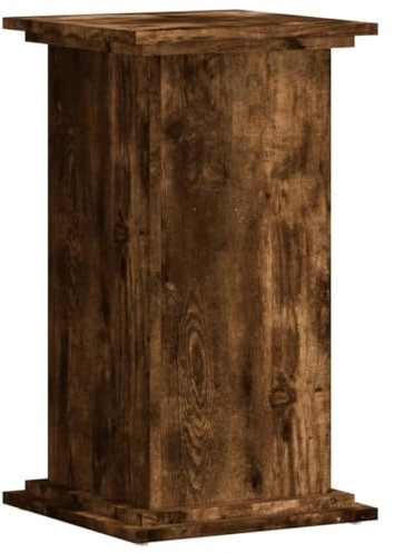 vidaXL Pflanzenständer, Blumenständer Hohle Konstruktion, Dekosäule Podest für Pflanzen Dekoartikel, Blumenhocker Blumensäule, Räuchereiche Holzwerkstoff