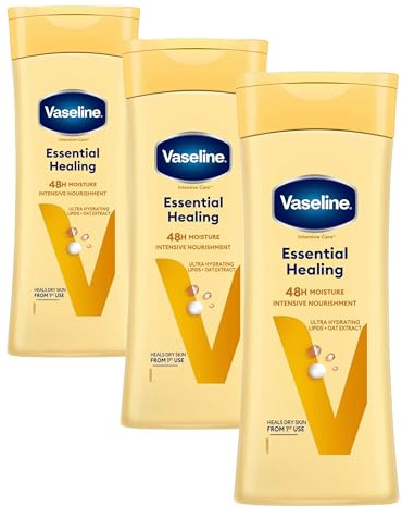Vaseline Intensive Care Essential Healing Body Lotion for 400 ml (Pack of 3)