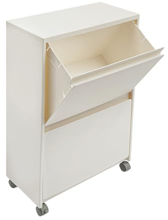 czyuRachel Meuble de salle de bain à roulettes avec tiroirs, armoire d'appoint, armoire de salle de bain avec 4 roulettes (freinées), 40 x 19,5 x 60,5 cm, armoire polyvalente pour couloir, salon