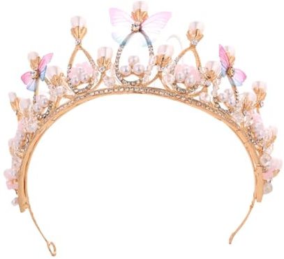 VALICLUD Couronne Garçon Fille Confortable Perles Serre-tête Charmant pour Anniversaire et Fête Accessoire Doux et Léger pour Cosplay et Décoration