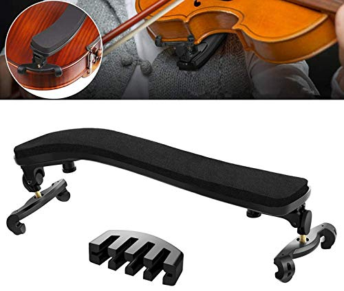 Fansjoy Schulterstütze Geige Violin für 3/4 und 4/4 Größe, Klappbar & Verstellbar Schulterhalter mit Violine Übungsdämpfer